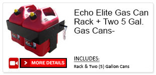 Echo Trailers Gas Rack & Cans